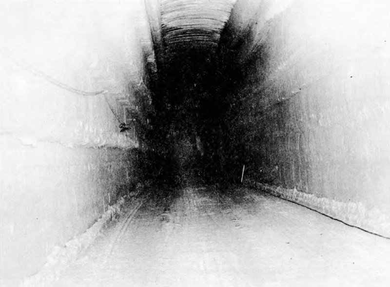 One of Camp Century’s not-at-all-creepy ice tunnels. Photo Credit: Elmer Clark, U.S. Army Materiel Command Cold Regions Research & Engineering Laboratory